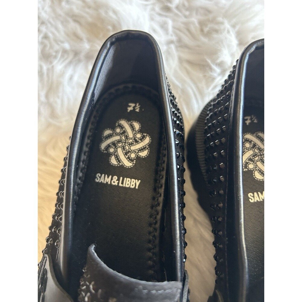 Sam & Libby Size 7.5 Ravena Studded Loafers Chunky Lug Soles Y2K Vibes NWOB - Picture 3 of 11